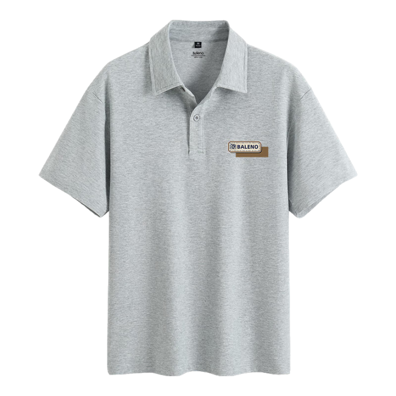 班尼路(Baleno)polo衫男夏季潮流美式复古休闲短袖青少年翻领亲肤透气五分袖上衣实付34.95元