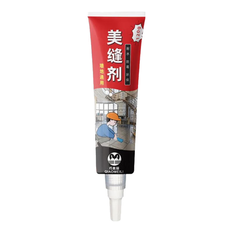 巧美麗美縫劑防水防霉易擦洗瓷磚填縫劑美縫膠墻地通用型勾縫劑十大 【簡約白】120g+送工具