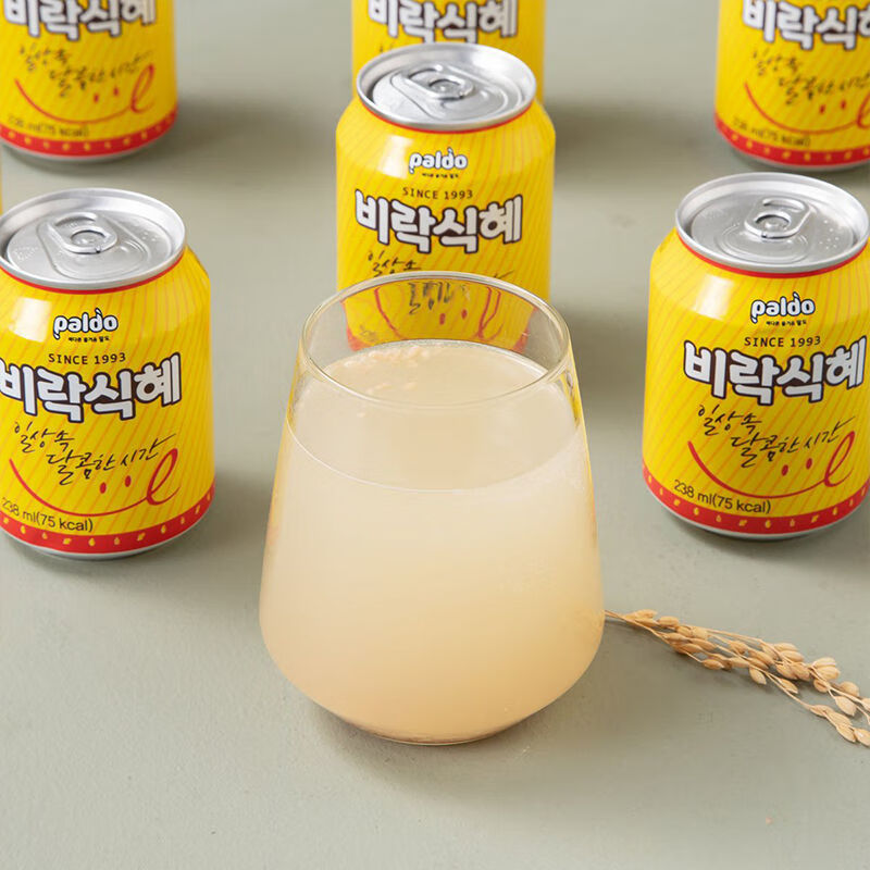 食怀韩国进口 paldo八道甜米露饮料238ml*6罐韩式传统风味罐装饮料 八