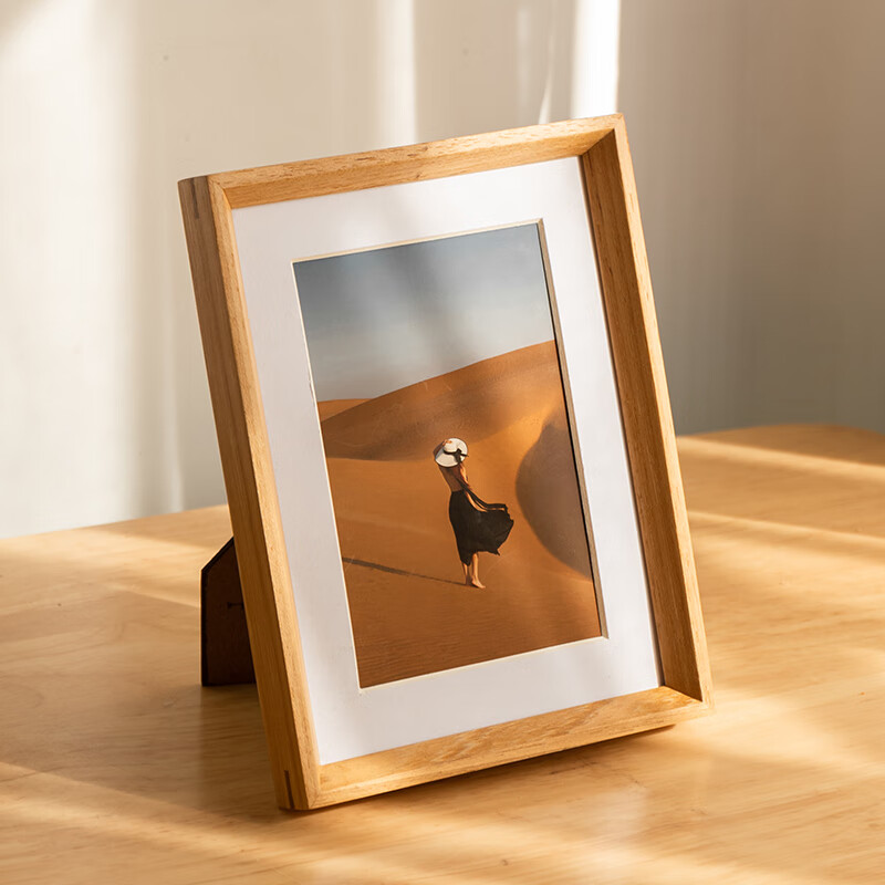 (sartill)黑胡桃实木相框架榫卯海马体洗照片做成摆台件打印装裱diy感