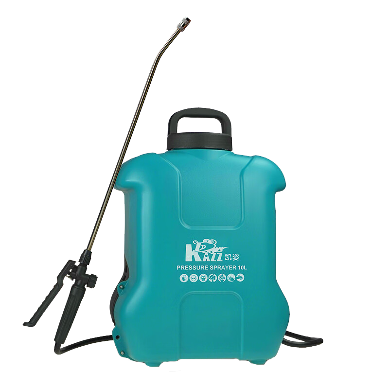 凱姿（KAZZ）電動(dòng)噴霧器背負式鋰電家用噴灑高壓噴壺 10L電動(dòng)高壓【金屬?lài)姉U+玻纖桿】