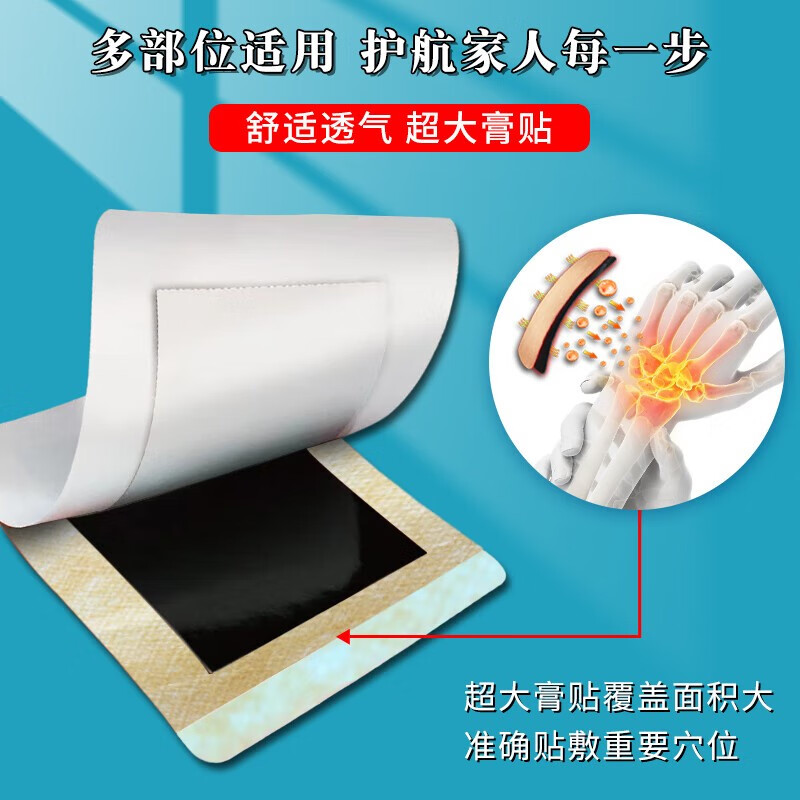 北京同仁堂腕管综合症专用膏药贴手腕疼痛手指无力神经肿胀睡觉手指麻肌腱疼痛腕管炎腕管综合症热敷膏贴 1盒装【8贴】