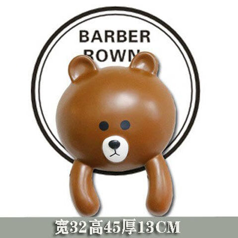 网红打卡布置brown熊头背景墙ins咖啡厅门头装饰奶茶店布朗熊壁挂 42