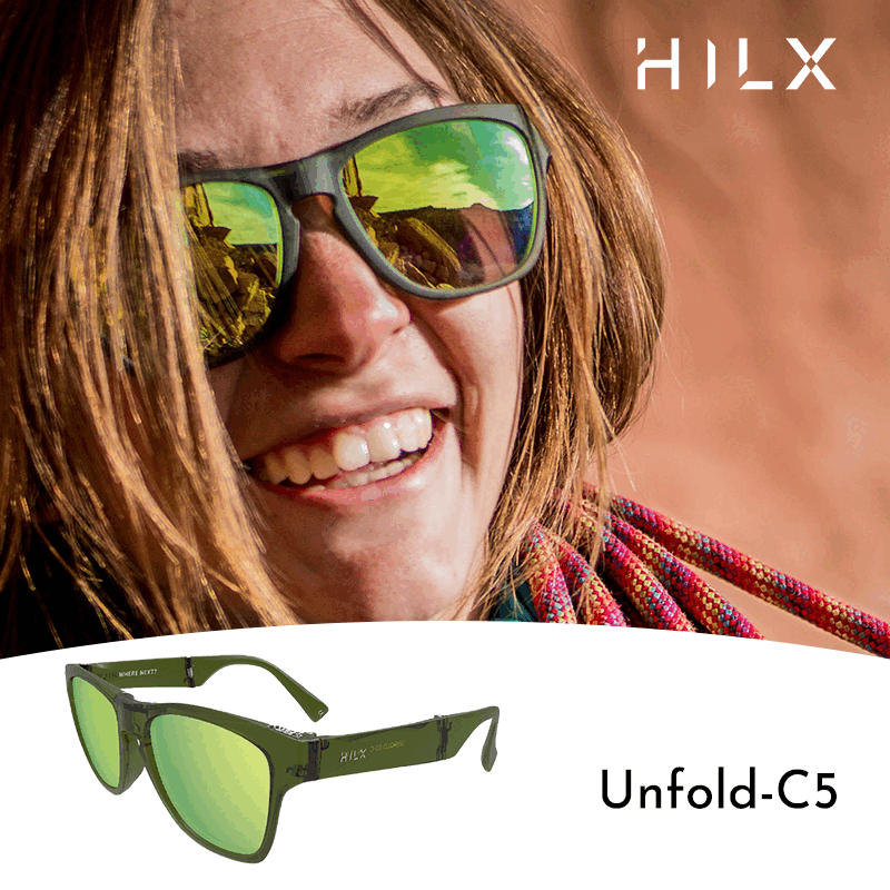 HILX加拿大折叠偏光镜近视运动眼镜太阳男女跑步开车墨镜马拉松Unfold 【宝丽来偏光款】Unfold-C5