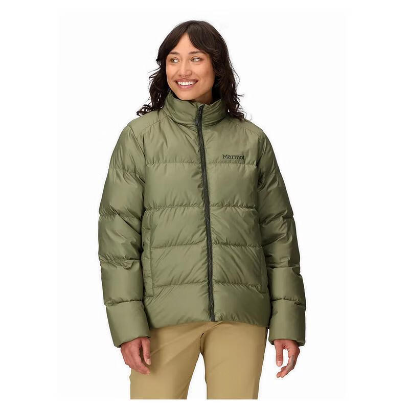 土撥鼠(Marmot)羽絨服女保暖防風(fēng)耐磨防水白色鵝絨防水面料立領(lǐng)輕量戶外徒步 Olive Grove 均碼 |S