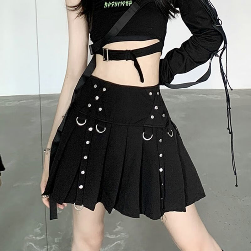 逗菁显胸大穿的性感衣服辣妹穿搭蹦迪夏季飒酷女孩穿搭辣妹套装甜辣ja