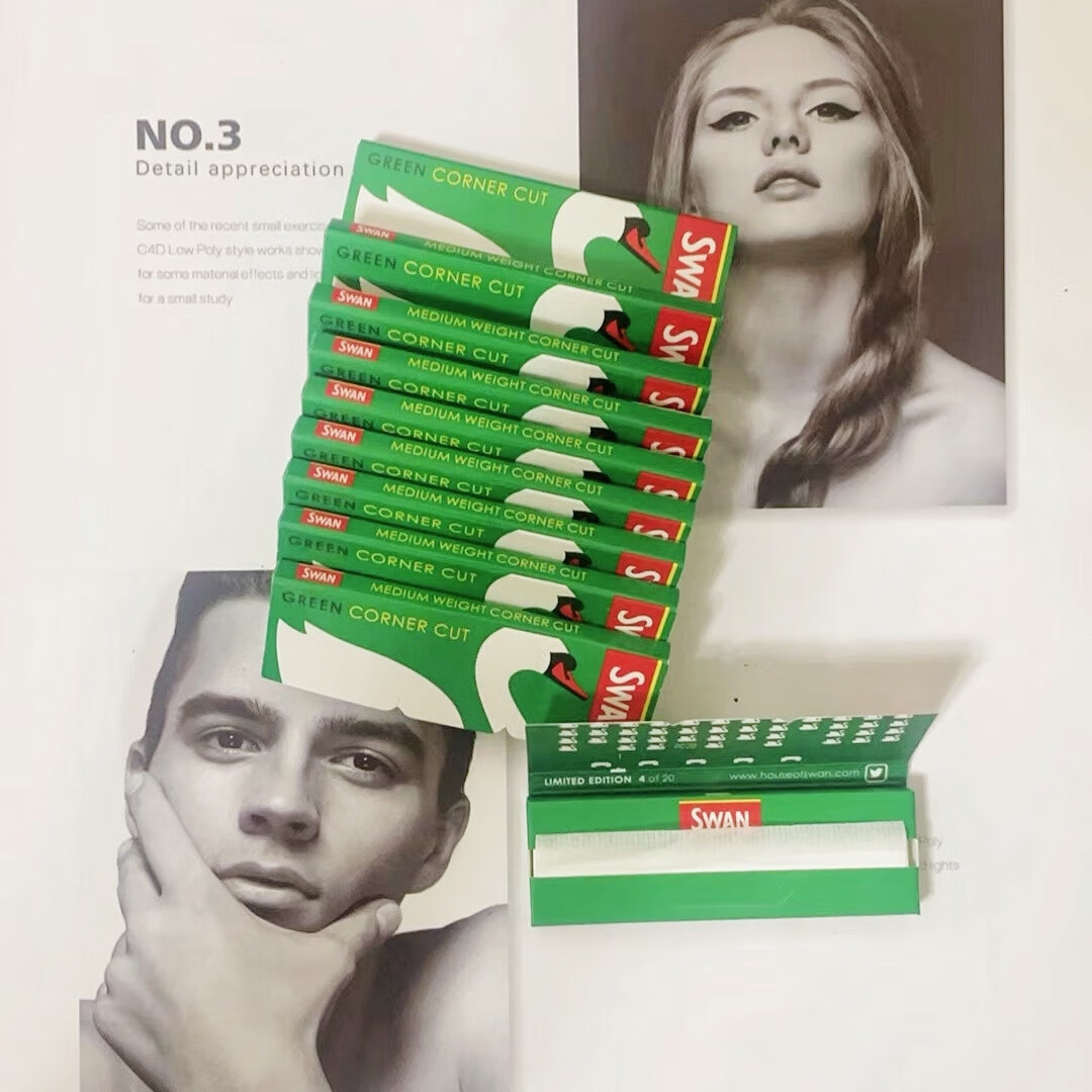 烟纸瑞士进口专用纸瑞士进口手卷专用纸36mm x 70mm 天鹅纸10册 500支