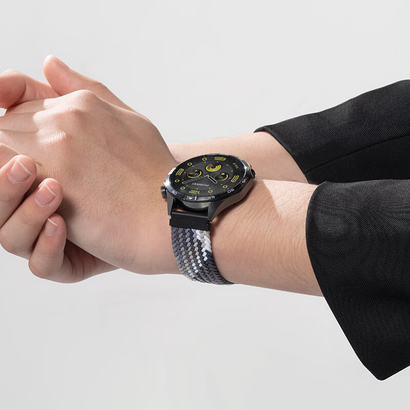 亿图斯适用华为GT 6/5/4/3/2手表表带磁吸回环watch编织watch 3 Pro尼龙buds智能手表46/48表盘透气腕带 迷彩七色【磁吸扣】22MM接口