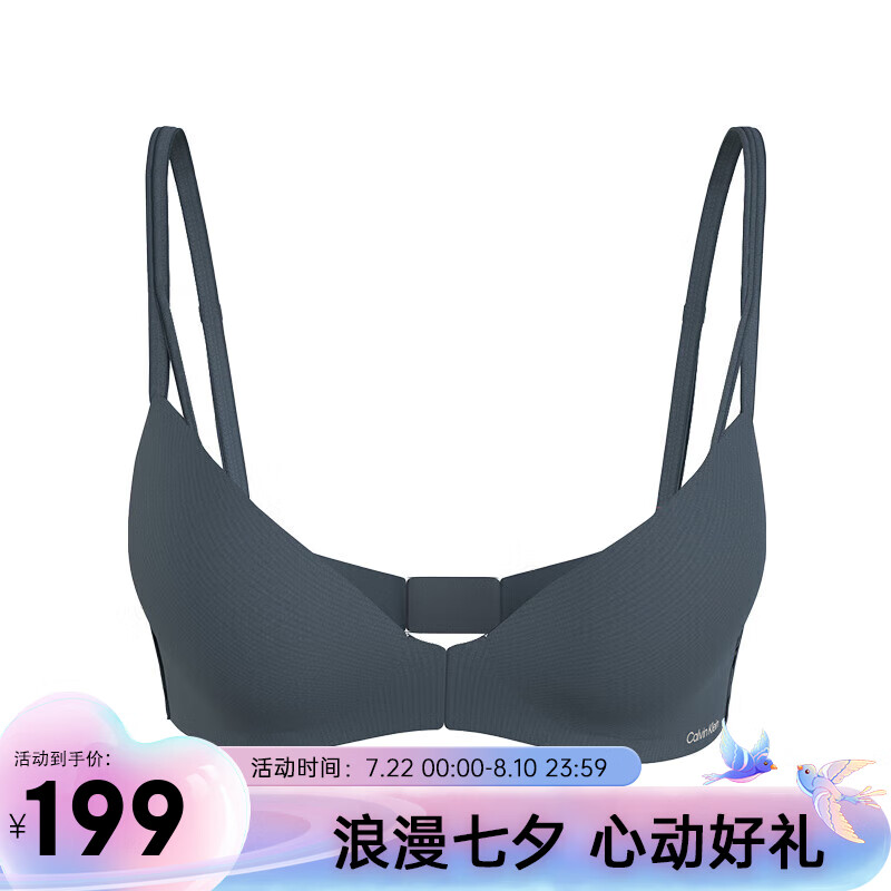 calvin kleinck女士文胸 舒适内衣  000qf6017e ceg蓝色 36a