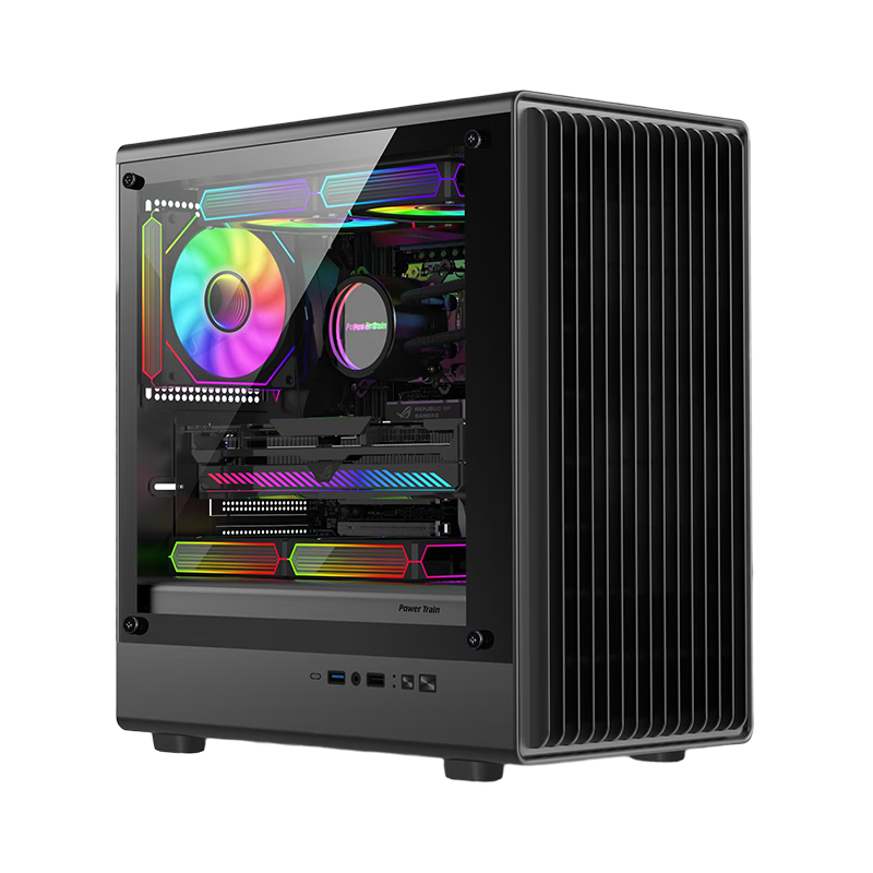 𳵣PowerTrainǽV1ɫMATX̨ʽԲ͸ʽITX ɢȷ ֧240/280һʽˮ 139Ԫ