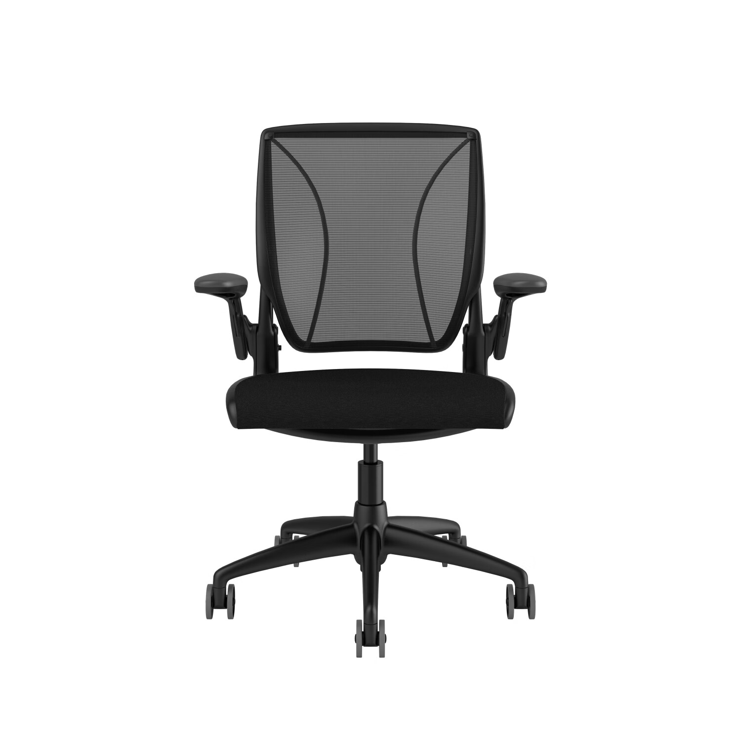 humanscale美国优门设world chair人体工学椅办公椅电脑椅 黑色网背+黑框可调扶手【现货 】