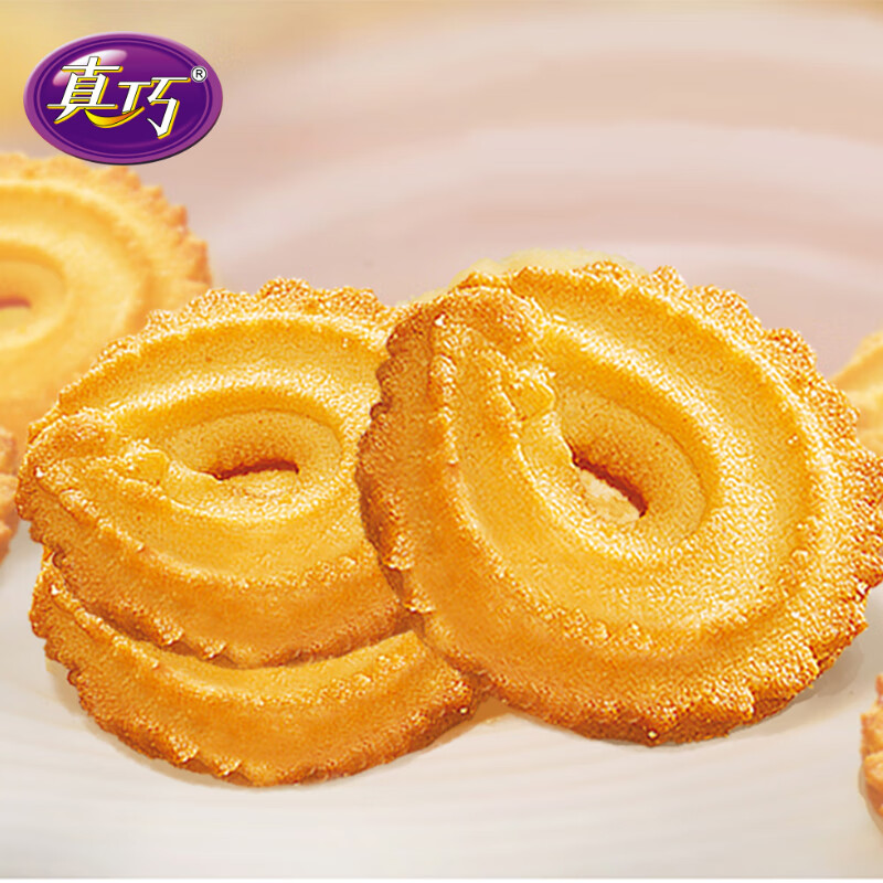 真巧蛋仔饼牛油曲奇休闲食饼干早餐下午茶小吃 牛油曲奇3盒+蛋仔饼2盒 515g