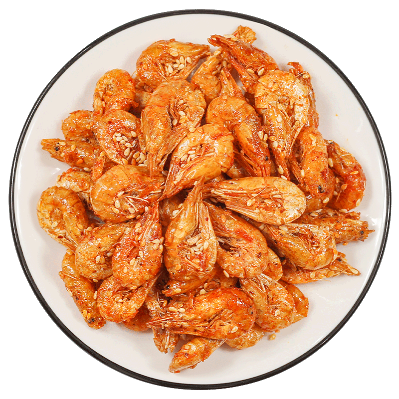 彦瑛香辣小海虾海鲜即食香酥油炸麻辣脆烤虾干海味熟食小吃下酒菜 *1