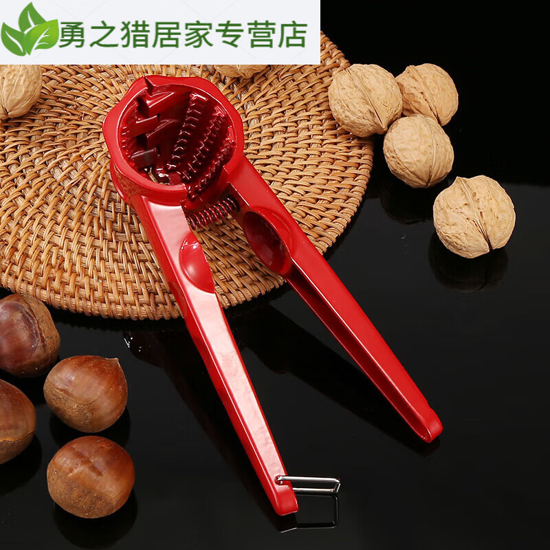 abdt坚果夹核桃子家用核桃神器榛子开壳器剥核桃工具板栗 多用红色