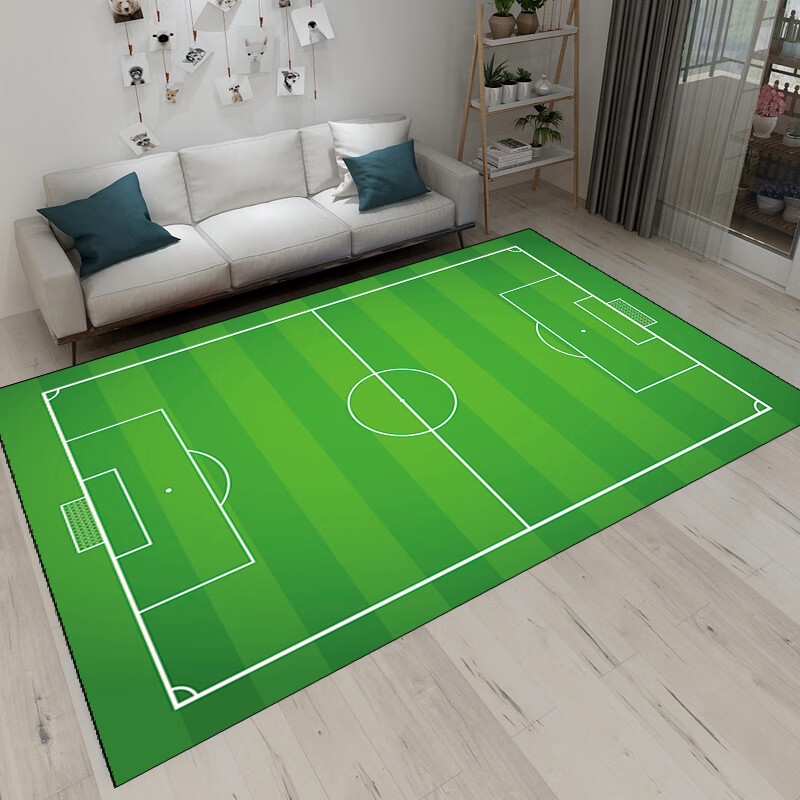 oloey防滑室内足球主题儿童训练游戏运动地垫男孩足球场家用隔音大