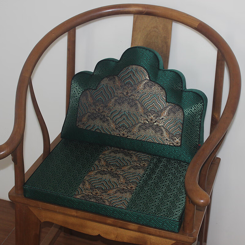 澳颜莱靠山椅坐垫 定制新中式茶椅子坐垫靠垫圈椅宫廷皇宫椅太师官帽