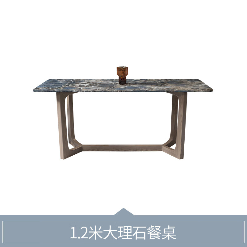 实木餐桌椅组合现代简约小户型吃饭长方形桌子 意式大理石餐桌12米