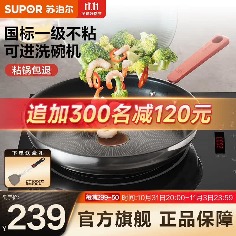 苏泊尔（SUPOR）平底锅不粘锅牛排煎锅煎蛋煎饼 电磁炉燃气灶通用 极光不锈钢系列 直径28cm（65%客户选择）属于什么档次？