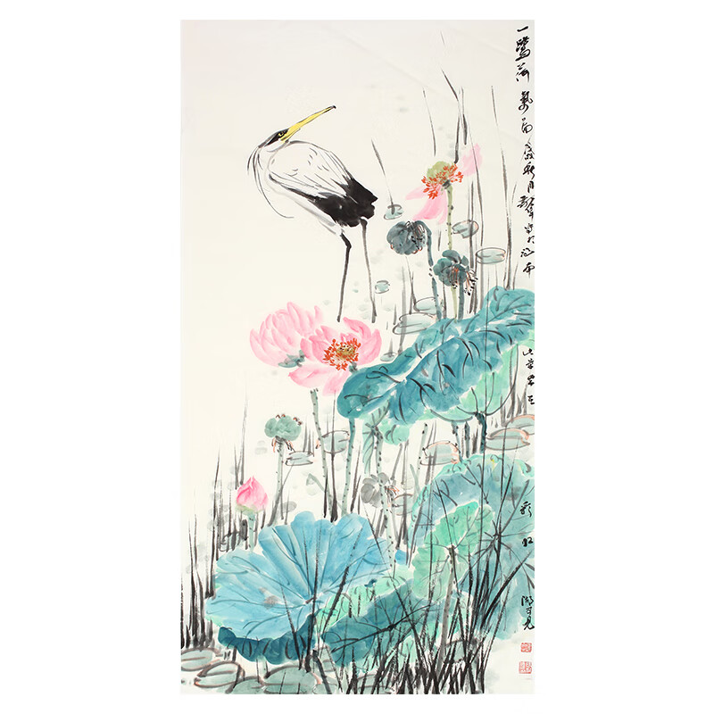 张敬伟《荷气》国画真迹新中式客厅挂画茶室挂画书房中国画字画 草