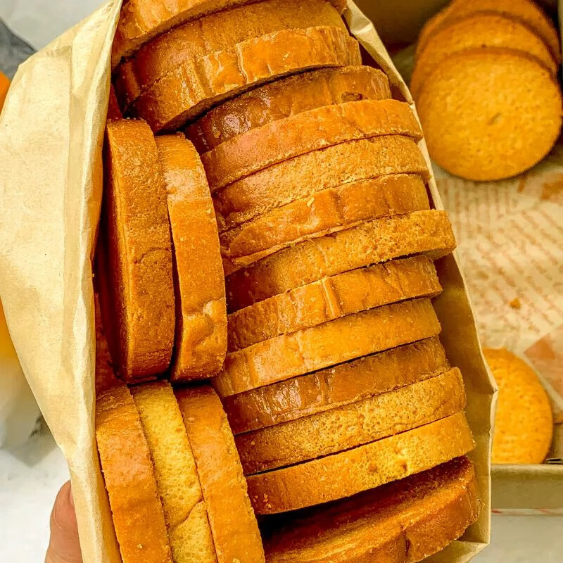 米芭滋黄油吐司脆 烤面包片椰奶面包干西式早餐网红休闲零食 500g椰奶味吐司脆【30包】