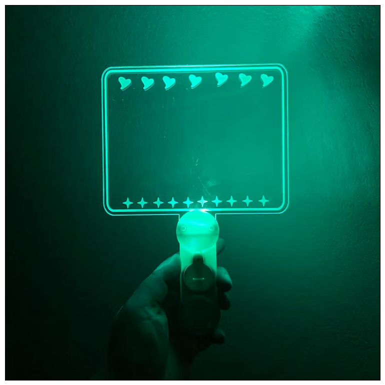 府上有福手写荧光棒定制手拿灯牌亚克力led应援手举灯牌 绿色方形