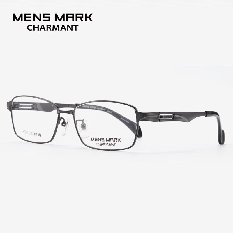夏蒙（Charmant）眼镜架迈克系列日本进口商务钛合金镜框XM1198 BK