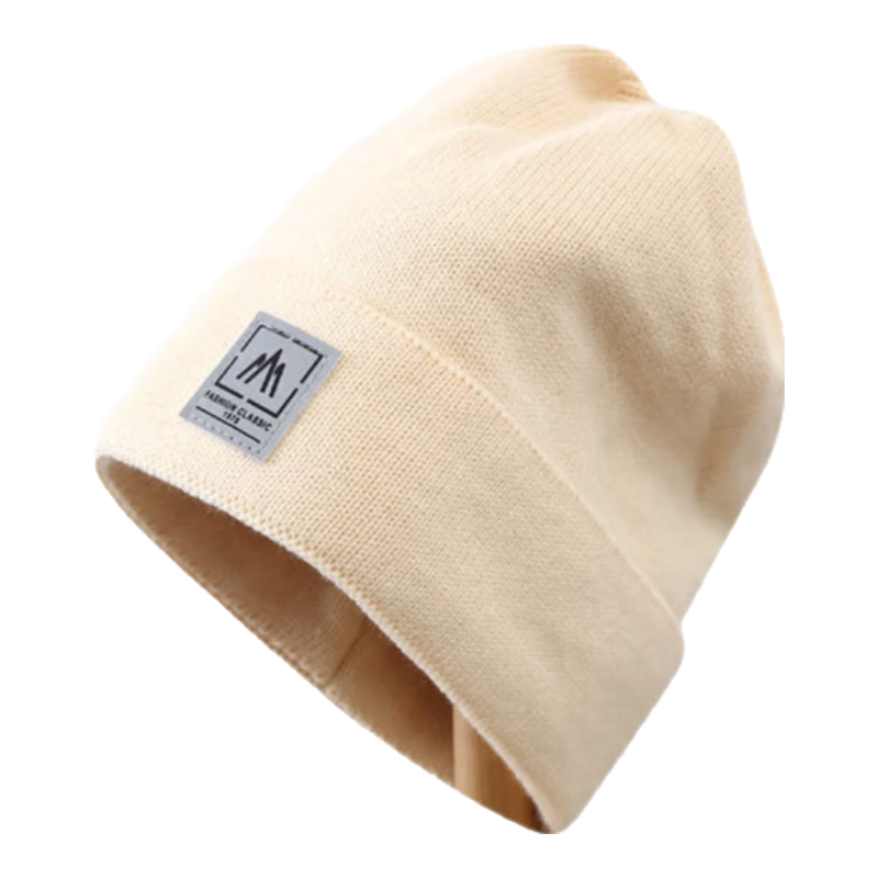 浩冠（HAOGUAN）帽子男士秋冬季保暖毛线帽针织帽时尚冬天棉帽女包头冷帽防寒户外 浅灰 均码