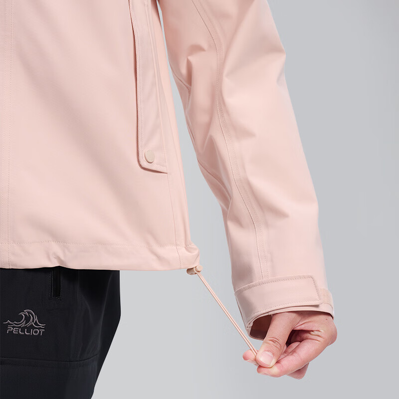 伯希和（Pelliot）【归野】户外单层冲锋衣男2025新款Teflon三防徒步登山服男 【女款】贝壳粉 三防科技面料 L