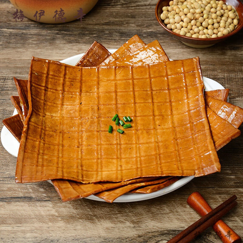 雷禾泽牛皮豆干四川特产卤千张豆腐皮重庆火锅烧烤串串五香麻辣香干