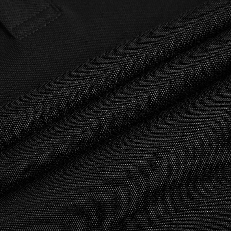 黑鲸简约短袖polo衫男舒适翻领休闲短袖上衣男 黑色03 3XL