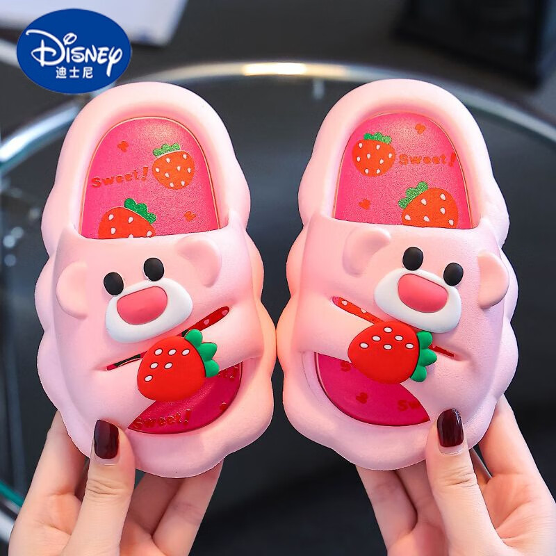 迪士尼(disney)亲子儿童凉拖鞋卡通男女童夏季室内小孩防滑软底新款踩