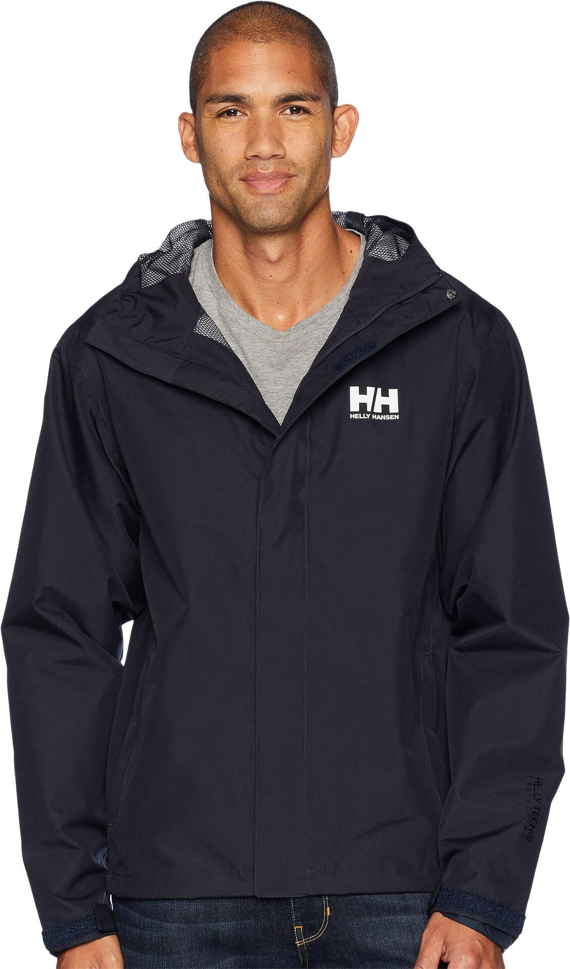 HELLY HANSEN, HH 男士户外防水夹克 透气轻便 四季通用 596 Navy Large