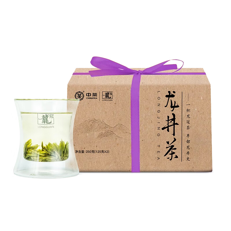 西湖龍冠[2024新茶上市]龍井牛皮紙一級250g龍冠自飲綠茶茶葉龍井茶 250g