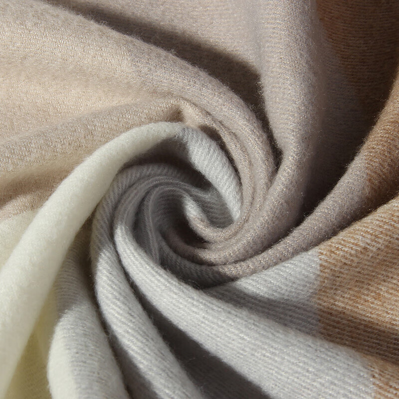 达芬奇密码 秋冬季保暖围巾女欧美风学生围脖情侣格子披肩 1# 浅咖格(205*35cm)