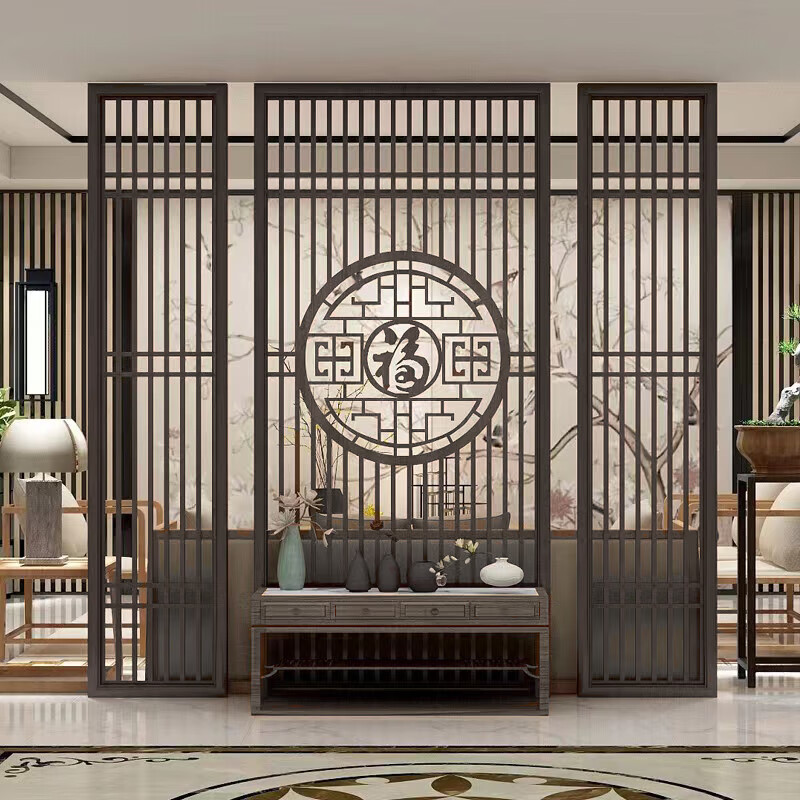 yier)茶室玄关隔断屏风 新中式屏风隔断客厅卧室进门折叠日式玄关办公