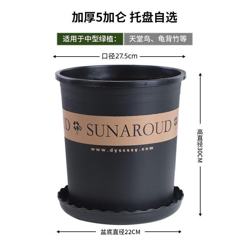 5个装高款5加仑口径275厘米 黑 配套托盘