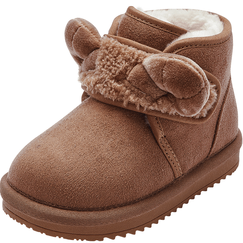 巴拉巴拉女童雪地靴加绒短靴棉靴冬靴子可爱204424145001