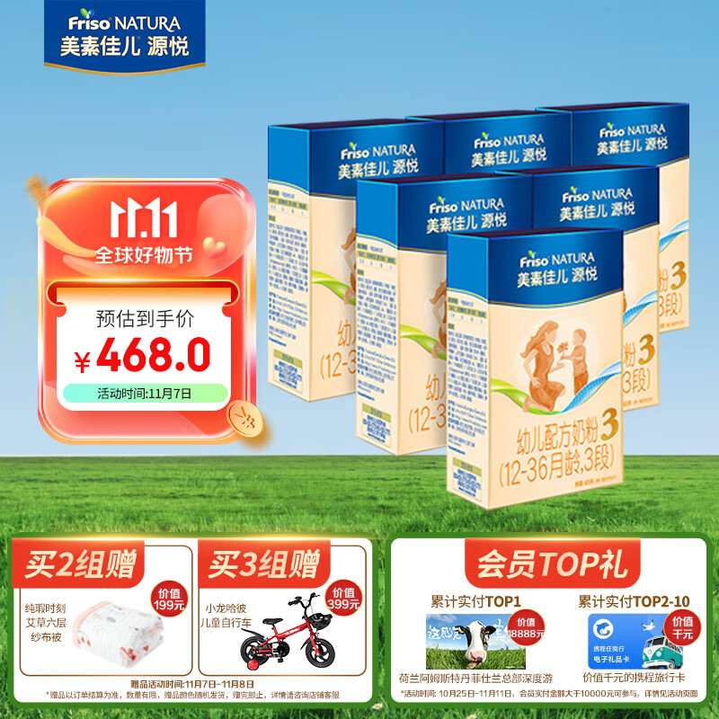 美素佳儿源悦（Friso NATURA）幼儿配方奶粉（12-36月龄，3段）盒装2400g使用感如何?