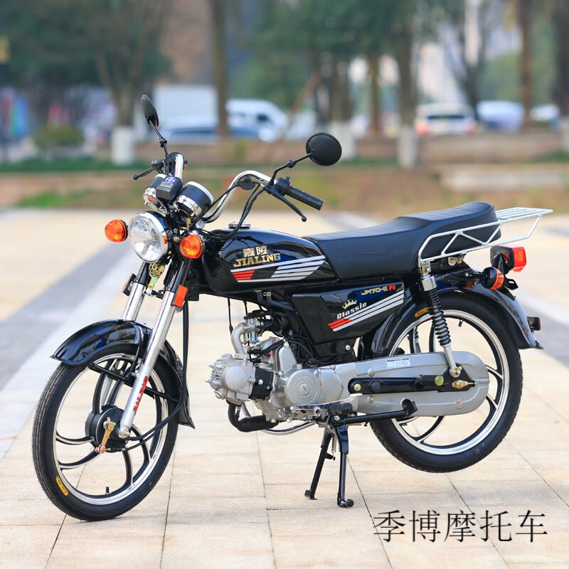 复古重庆嘉陵jh70-e上牌节油老年代步王直梁摩托车 黑色嘉陵70国4电喷