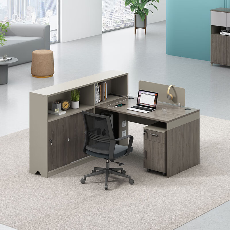 金都简约现代办公桌椅组合屏风隔断四人位办公桌职员桌财务办公桌工位