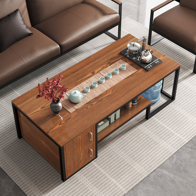 竹屿森茶几客厅家用轻奢ins网红简约现代新中式办公室功夫茶台一体