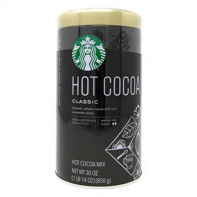 食芳溢现货美国进口starbucks星巴克精选巧克力冲饮品 热可可粉850g