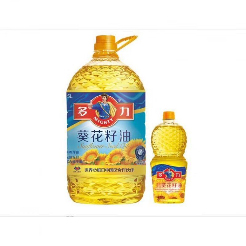 食怀【9月新日期】多力葵花籽油5l 238ml,物理压榨正榀行货 5l多力