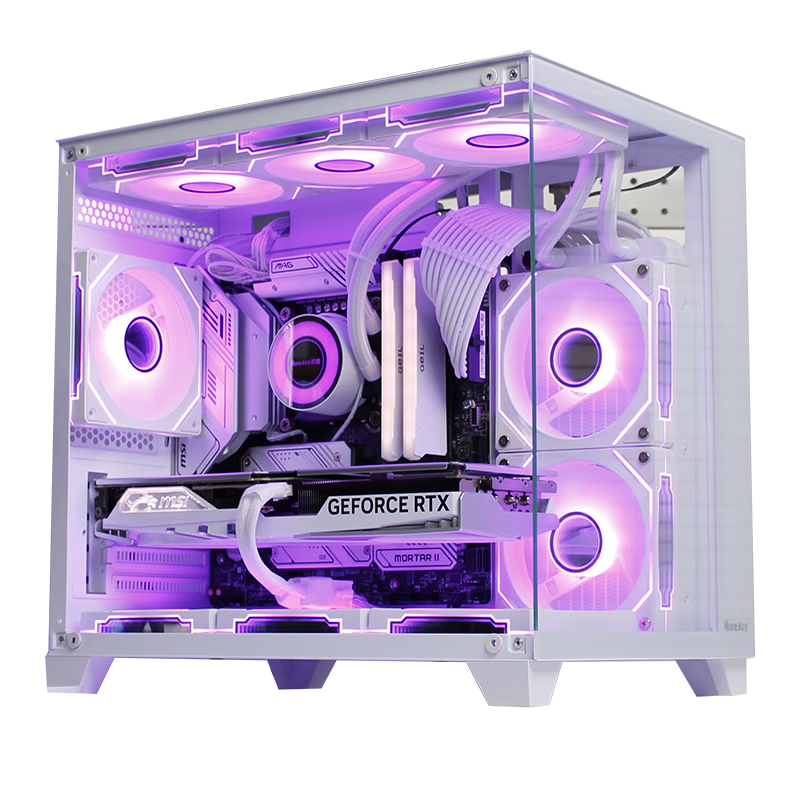 航嘉S920暴風(fēng)雪海景房電腦小機(jī)箱臺(tái)式主機(jī)m-atx純白色240水冷風(fēng)扇itx包豪斯迷你mini電源 S920全視白+棱鏡4pro白色風(fēng)扇*6 機(jī)箱僅支持240水冷/M-ATX中板