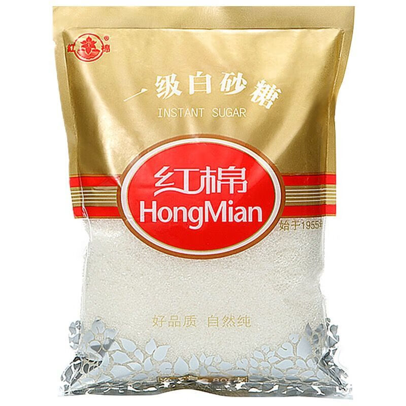 红棉白砂糖一级808g袋装细白砂糖家用调味糖烘焙白细砂糖 一级808g【1
