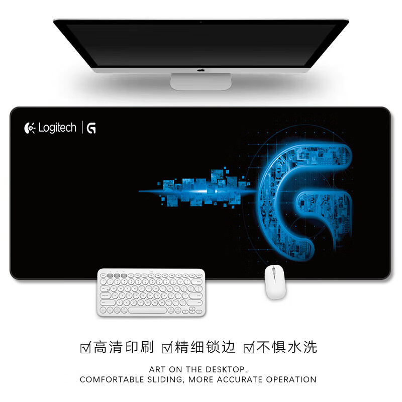 羅技（Logitech）鼠標(biāo)墊G系列超大號(hào)細(xì)面網(wǎng)咖專用鍵盤墊電競游戲辦公電腦桌墊 羅技-6 4mm x 800x300mm