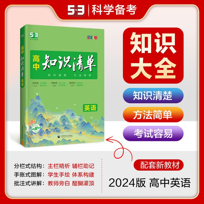 2024版【53高中知识清单】曲一线语文数学英语物理化学生物政治历史