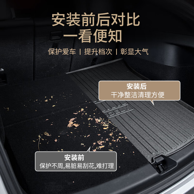 2024款小米汽车SU7专用前后备箱垫TPE改装配件速7苏七max尾箱垫子 小米SU7靠背垫+前储物箱+后下储