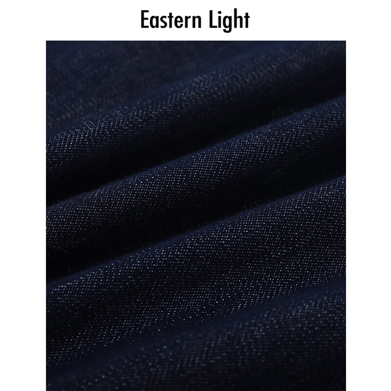 乙来（EASTERN LIGHT）【李一桐同款】复古牛仔外套装女高级感2025秋季新款衬衫上衣显瘦 外套-牛仔蓝 XS