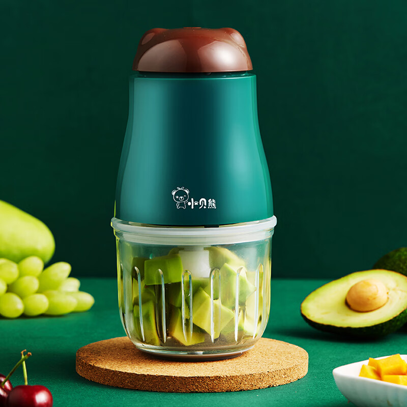 小贝熊宝宝辅食机婴儿米糊打泥料理机家用小型多功能电动搅拌器辅食工具 【6叶刀】单刀单杯